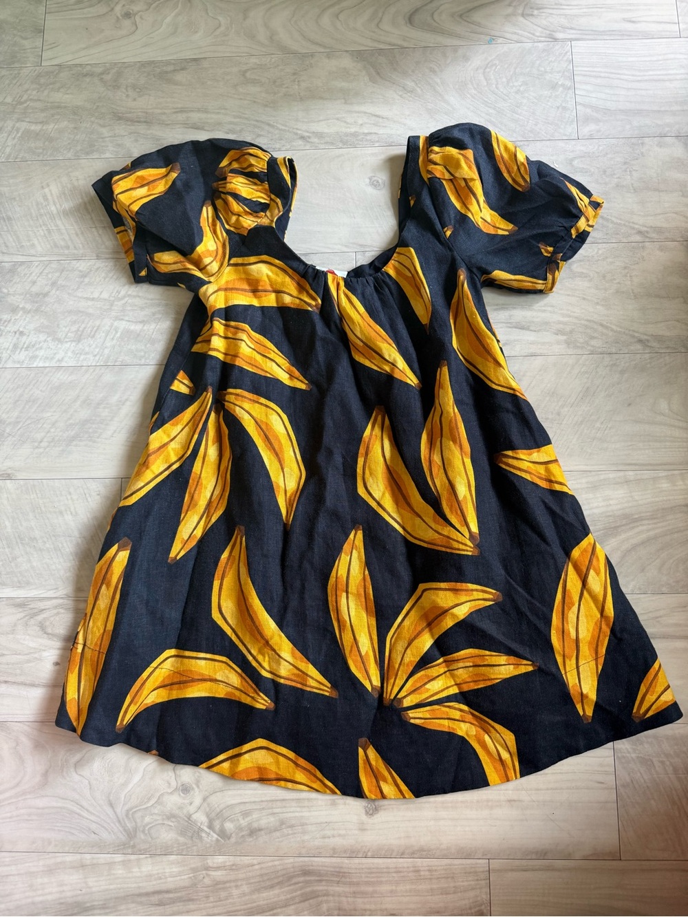 Farm Rio Ripe Banana Linen Mini Dress - Picture 4 of 4
